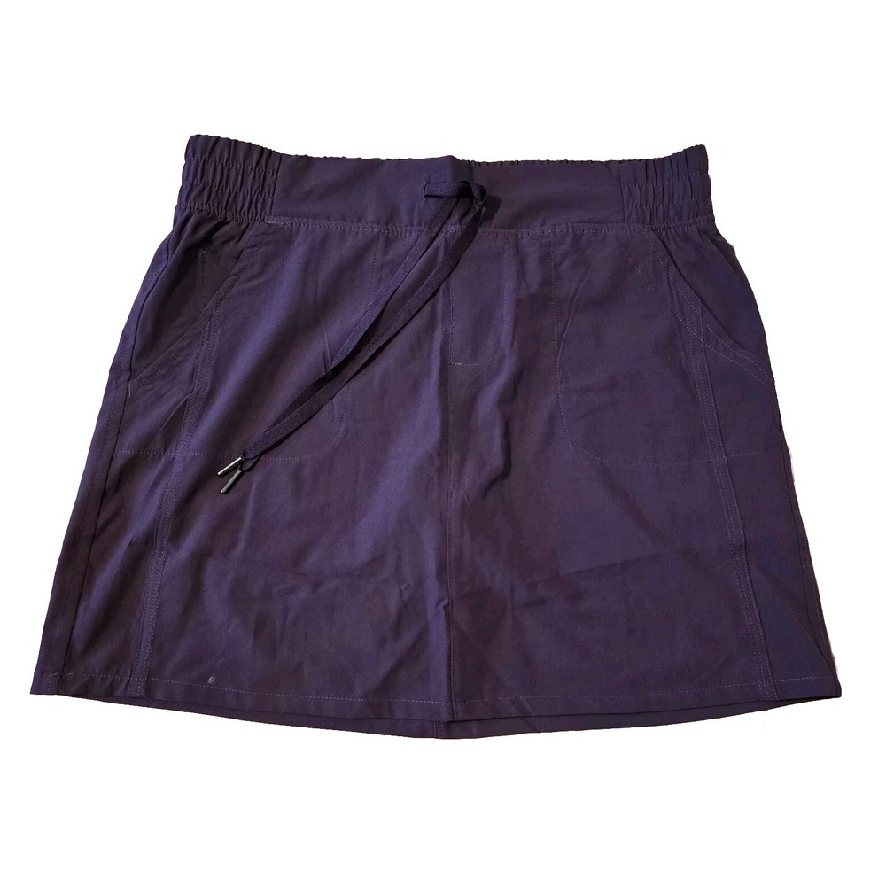 Marika Womens Skort MED Stretch Woven Pockets Shorts Skirt Plum Golf Pickleball